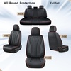 image:imageCoverado Car Seat Covers Leather Seat Covers Full Set Blue Seat Covers Car Seat Cushion Driver Car Seat Covers Waterproof Car Seat Protector Fit for Most CarsBlackRed line
