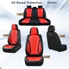 image:imageCoverado Car Seat Covers Leather Seat Covers Full Set Blue Seat Covers Car Seat Cushion Driver Car Seat Covers Waterproof Car Seat Protector Fit for Most CarsRedBlack
