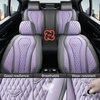 image:imageCoverado Car Seat Covers Leather Seat Covers Full Set Blue Seat Covers Car Seat Cushion Driver Car Seat Covers Waterproof Car Seat Protector Fit for Most CarsGrayPurple