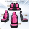 image:imageCoverado Car Seat Covers Leather Seat Covers Full Set Blue Seat Covers Car Seat Cushion Driver Car Seat Covers Waterproof Car Seat Protector Fit for Most CarsRoseBlack