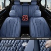 image:imageCoverado Car Seat Covers Leather Seat Covers Full Set Blue Seat Covers Car Seat Cushion Driver Car Seat Covers Waterproof Car Seat Protector Fit for Most CarsBlueN