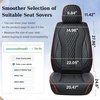 image:imageCoverado Car Seat Covers Leather Seat Covers Full Set Blue Seat Covers Car Seat Cushion Driver Car Seat Covers Waterproof Car Seat Protector Fit for Most CarsBlackRed line
