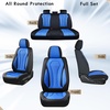 image:imageCoverado Car Seat Covers Leather Seat Covers Full Set Blue Seat Covers Car Seat Cushion Driver Car Seat Covers Waterproof Car Seat Protector Fit for Most CarsBlackLightblue