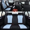 image:imageCoverado Car Seat Covers Leather Seat Covers Full Set Blue Seat Covers Car Seat Cushion Driver Car Seat Covers Waterproof Car Seat Protector Fit for Most CarsBlackBlue