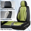 image:imageCoverado Car Seat Covers Leather Seat Covers Full Set Blue Seat Covers Car Seat Cushion Driver Car Seat Covers Waterproof Car Seat Protector Fit for Most CarsBlackGreen