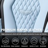 image:imageCoverado Car Seat Covers Leather Seat Covers Full Set Blue Seat Covers Car Seat Cushion Driver Car Seat Covers Waterproof Car Seat Protector Fit for Most CarsBlackBlue