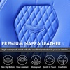 image:imageCoverado Car Seat Covers Leather Seat Covers Full Set Blue Seat Covers Car Seat Cushion Driver Car Seat Covers Waterproof Car Seat Protector Fit for Most CarsBlackLightblue