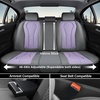 image:imageCoverado Car Seat Covers Leather Seat Covers Full Set Blue Seat Covers Car Seat Cushion Driver Car Seat Covers Waterproof Car Seat Protector Fit for Most CarsGrayPurple