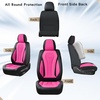 image:imageCoverado Car Seat Covers Leather Seat Covers Full Set Blue Seat Covers Car Seat Cushion Driver Car Seat Covers Waterproof Car Seat Protector Fit for Most CarsRoseBlack
