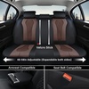 image:imageCoverado Car Seat Covers Leather Seat Covers Full Set Blue Seat Covers Car Seat Cushion Driver Car Seat Covers Waterproof Car Seat Protector Fit for Most CarsCoffeeBlack