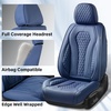image:imageCoverado Car Seat Covers Leather Seat Covers Full Set Blue Seat Covers Car Seat Cushion Driver Car Seat Covers Waterproof Car Seat Protector Fit for Most CarsBlue