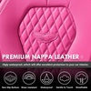 image:imageCoverado Car Seat Covers Leather Seat Covers Full Set Blue Seat Covers Car Seat Cushion Driver Car Seat Covers Waterproof Car Seat Protector Fit for Most CarsRoseBlack