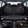 image:imageCoverado Car Seat Covers Leather Seat Covers Full Set Blue Seat Covers Car Seat Cushion Driver Car Seat Covers Waterproof Car Seat Protector Fit for Most CarsRedlineBlack