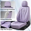 image:imageCoverado Car Seat Covers Leather Seat Covers Full Set Blue Seat Covers Car Seat Cushion Driver Car Seat Covers Waterproof Car Seat Protector Fit for Most CarsPurple