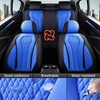 image:imageCoverado Car Seat Covers Leather Seat Covers Full Set Blue Seat Covers Car Seat Cushion Driver Car Seat Covers Waterproof Car Seat Protector Fit for Most CarsBlackLightblue