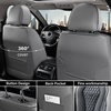 image:imageCoverado Car Seat Covers Leather Seat Covers Full Set Blue Seat Covers Car Seat Cushion Driver Car Seat Covers Waterproof Car Seat Protector Fit for Most CarsGrayBlack