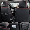 image:imageCoverado Car Seat Covers Leather Seat Covers Full Set Blue Seat Covers Car Seat Cushion Driver Car Seat Covers Waterproof Car Seat Protector Fit for Most CarsRedlineBlack