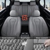 image:imageCoverado Car Seat Covers Leather Seat Covers Full Set Blue Seat Covers Car Seat Cushion Driver Car Seat Covers Waterproof Car Seat Protector Fit for Most CarsGrayN
