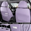 image:imageCoverado Car Seat Covers Leather Seat Covers Full Set Blue Seat Covers Car Seat Cushion Driver Car Seat Covers Waterproof Car Seat Protector Fit for Most CarsPurple