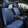 image:imageCoverado Car Seat Covers Leather Seat Covers Full Set Blue Seat Covers Car Seat Cushion Driver Car Seat Covers Waterproof Car Seat Protector Fit for Most CarsBlueN