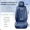 image:imageCoverado Car Seat Covers Leather Seat Covers Full Set Blue Seat Covers Car Seat Cushion Driver Car Seat Covers Waterproof Car Seat Protector Fit for Most CarsBlueN