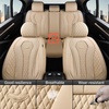 image:imageCoverado Car Seat Covers Leather Seat Covers Full Set Blue Seat Covers Car Seat Cushion Driver Car Seat Covers Waterproof Car Seat Protector Fit for Most CarsBeige