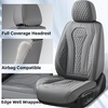 image:imageCoverado Car Seat Covers Leather Seat Covers Full Set Blue Seat Covers Car Seat Cushion Driver Car Seat Covers Waterproof Car Seat Protector Fit for Most CarsGrayN