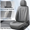 image:imageCoverado Car Seat Covers Leather Seat Covers Full Set Blue Seat Covers Car Seat Cushion Driver Car Seat Covers Waterproof Car Seat Protector Fit for Most CarsGray