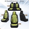image:imageCoverado Car Seat Covers Leather Seat Covers Full Set Blue Seat Covers Car Seat Cushion Driver Car Seat Covers Waterproof Car Seat Protector Fit for Most CarsBlackGreen