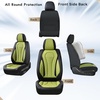 image:imageCoverado Car Seat Covers Leather Seat Covers Full Set Blue Seat Covers Car Seat Cushion Driver Car Seat Covers Waterproof Car Seat Protector Fit for Most CarsBlackGreen