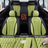 image:imageCoverado Car Seat Covers Leather Seat Covers Full Set Blue Seat Covers Car Seat Cushion Driver Car Seat Covers Waterproof Car Seat Protector Fit for Most CarsBlackGreen