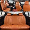 image:imageCoverado Car Seat Covers Leather Seat Covers Full Set Blue Seat Covers Car Seat Cushion Driver Car Seat Covers Waterproof Car Seat Protector Fit for Most CarsBrown