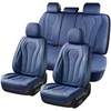 image:imageCoverado Car Seat Covers Leather Seat Covers Full Set Blue Seat Covers Car Seat Cushion Driver Car Seat Covers Waterproof Car Seat Protector Fit for Most CarsBlue