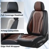 image:imageCoverado Car Seat Covers Leather Seat Covers Full Set Blue Seat Covers Car Seat Cushion Driver Car Seat Covers Waterproof Car Seat Protector Fit for Most CarsCoffeeBlack