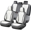 image:imageCoverado Car Seat Covers Leather Seat Covers Full Set Blue Seat Covers Car Seat Cushion Driver Car Seat Covers Waterproof Car Seat Protector Fit for Most CarsWhite