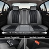 image:imageCoverado Car Seat Covers Leather Seat Covers Full Set Blue Seat Covers Car Seat Cushion Driver Car Seat Covers Waterproof Car Seat Protector Fit for Most CarsGrayBlack