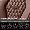 image:imageCoverado Car Seat Covers Leather Seat Covers Full Set Blue Seat Covers Car Seat Cushion Driver Car Seat Covers Waterproof Car Seat Protector Fit for Most CarsCoffeeBlack