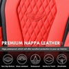 image:imageCoverado Car Seat Covers Leather Seat Covers Full Set Blue Seat Covers Car Seat Cushion Driver Car Seat Covers Waterproof Car Seat Protector Fit for Most CarsRedBlack