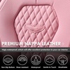 image:imageCoverado Car Seat Covers Leather Seat Covers Full Set Blue Seat Covers Car Seat Cushion Driver Car Seat Covers Waterproof Car Seat Protector Fit for Most CarsPink