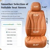 image:imageCoverado Car Seat Covers Leather Seat Covers Full Set Blue Seat Covers Car Seat Cushion Driver Car Seat Covers Waterproof Car Seat Protector Fit for Most CarsBrownALL