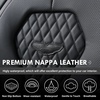 image:imageCoverado Car Seat Covers Leather Seat Covers Full Set Blue Seat Covers Car Seat Cushion Driver Car Seat Covers Waterproof Car Seat Protector Fit for Most CarsBlackRed line