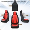 image:imageCoverado Car Seat Covers Leather Seat Covers Full Set Blue Seat Covers Car Seat Cushion Driver Car Seat Covers Waterproof Car Seat Protector Fit for Most CarsRedBlack
