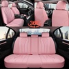 image:imageCoverado Car Seat Covers Leather Seat Covers Full Set Blue Seat Covers Car Seat Cushion Driver Car Seat Covers Waterproof Car Seat Protector Fit for Most CarsPink