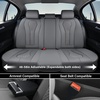 image:imageCoverado Car Seat Covers Leather Seat Covers Full Set Blue Seat Covers Car Seat Cushion Driver Car Seat Covers Waterproof Car Seat Protector Fit for Most CarsGrayN