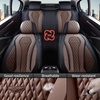 image:imageCoverado Car Seat Covers Leather Seat Covers Full Set Blue Seat Covers Car Seat Cushion Driver Car Seat Covers Waterproof Car Seat Protector Fit for Most CarsCoffeeBlack