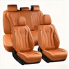 image:imageCoverado Car Seat Covers Leather Seat Covers Full Set Blue Seat Covers Car Seat Cushion Driver Car Seat Covers Waterproof Car Seat Protector Fit for Most CarsBrownALL