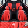image:imageCoverado Car Seat Covers Leather Seat Covers Full Set Blue Seat Covers Car Seat Cushion Driver Car Seat Covers Waterproof Car Seat Protector Fit for Most CarsRedBlack