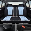 image:imageCoverado Car Seat Covers Leather Seat Covers Full Set Blue Seat Covers Car Seat Cushion Driver Car Seat Covers Waterproof Car Seat Protector Fit for Most CarsBlackBlue