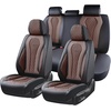 image:imageCoverado Car Seat Covers Leather Seat Covers Full Set Blue Seat Covers Car Seat Cushion Driver Car Seat Covers Waterproof Car Seat Protector Fit for Most CarsCoffeeBlack