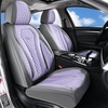 image:imageCoverado Car Seat Covers Leather Seat Covers Full Set Blue Seat Covers Car Seat Cushion Driver Car Seat Covers Waterproof Car Seat Protector Fit for Most CarsGrayPurple